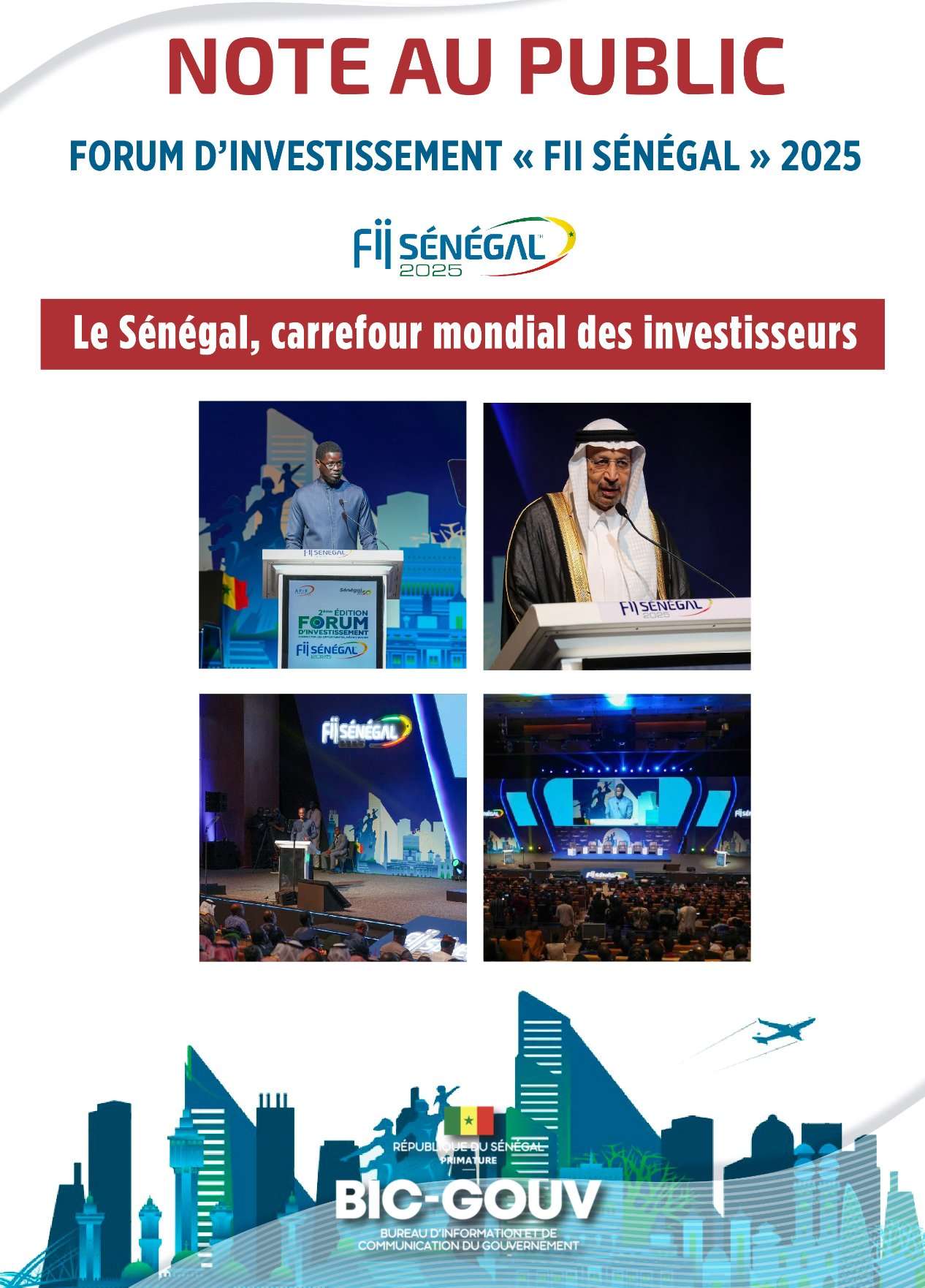 Note au public Forum Invest in Sénégal (FII Sénégal 2025) 