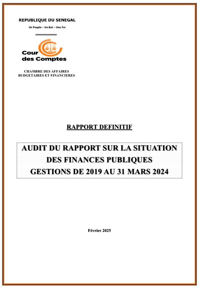 Rapport Cours des comptes sur la situation des finances publiques de 2019 à 2024